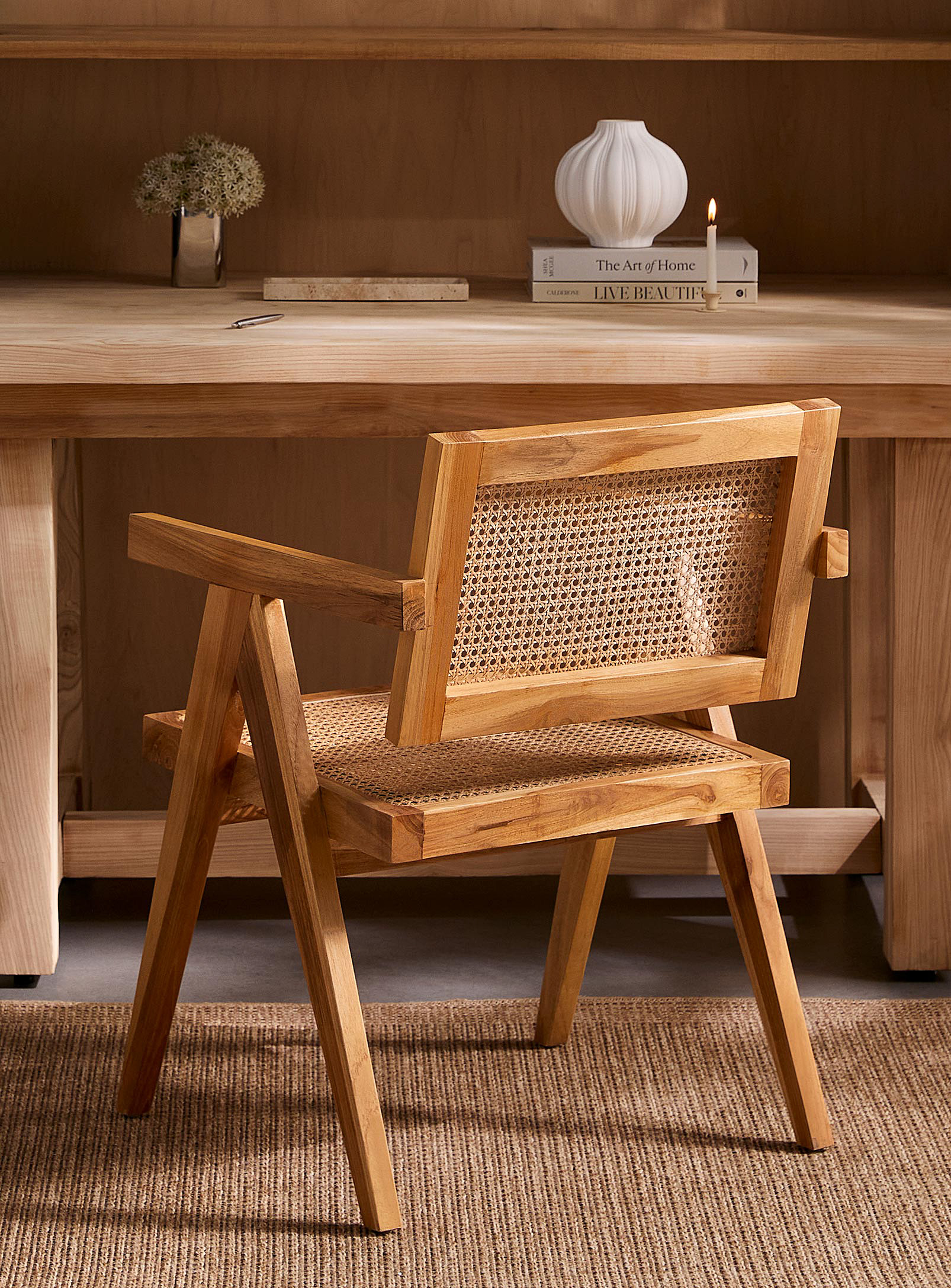 Simons Maison - Wicker accents wooden chair