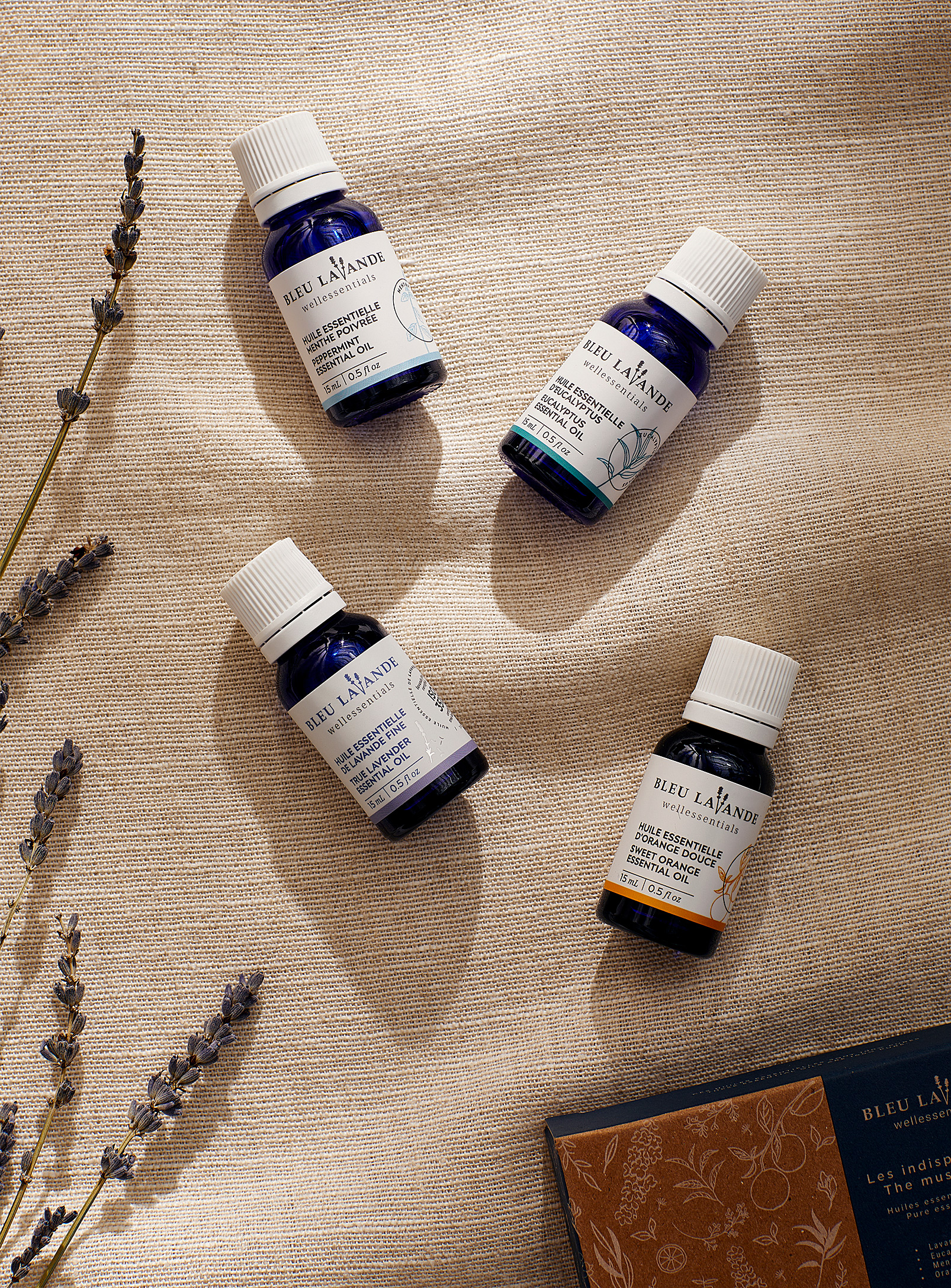 Bleu Lavande - The must-haves pure essential oil box Set of 4 products