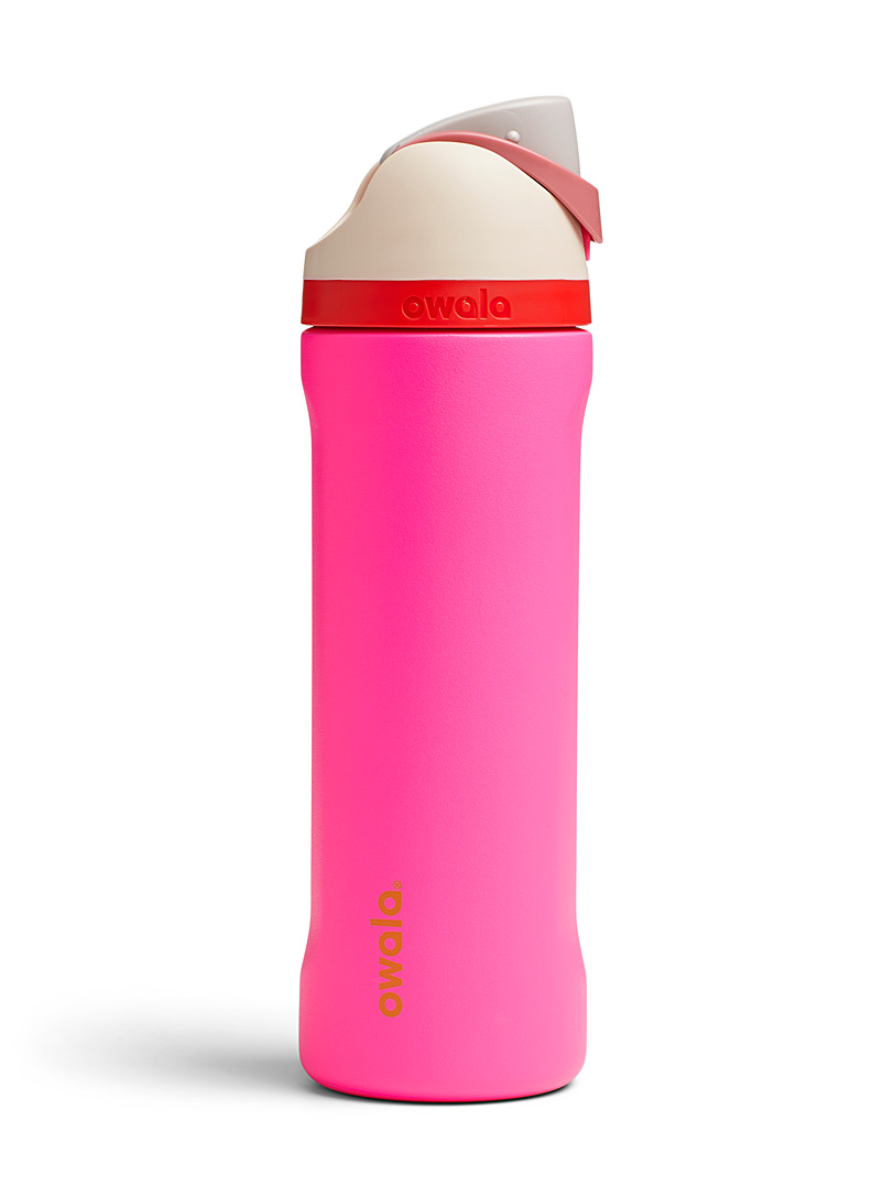 Owala Pink FreeSip neon pink insulated bottle for women