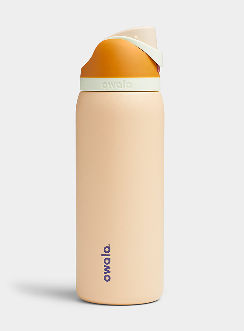 Owala Light yellow FreeSip desert beige insulated bottle 32 oz for women
