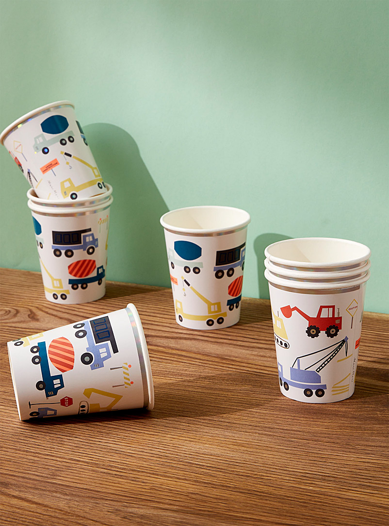 Meri Meri Assorted Trucks paper cups Set of 8