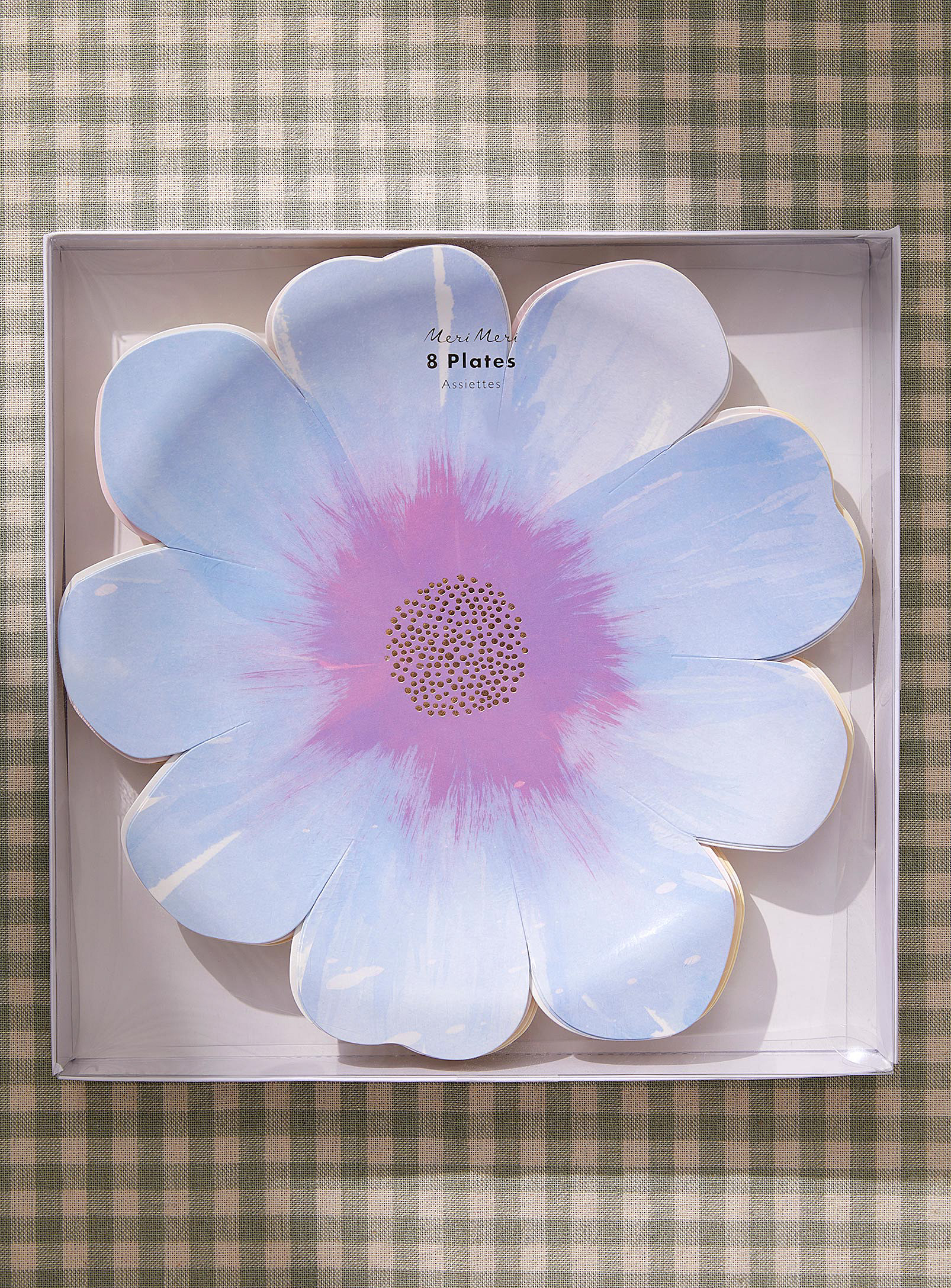 Meri Meri - Les assiettes en carton fleur pastel Ensemble de 8