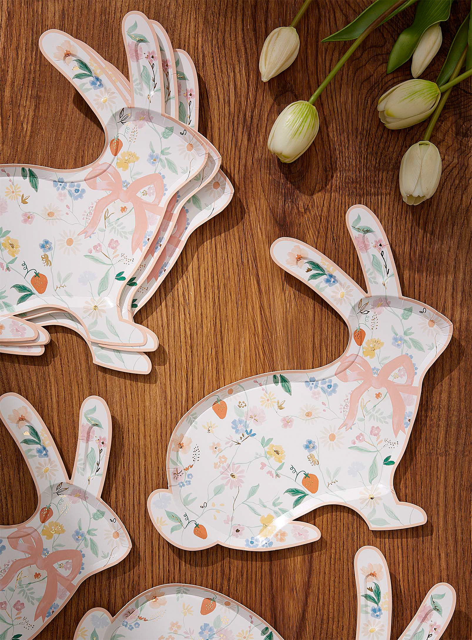 Meri Meri Spring Rabbit Paper Plates Set Of 8 In Assorted
