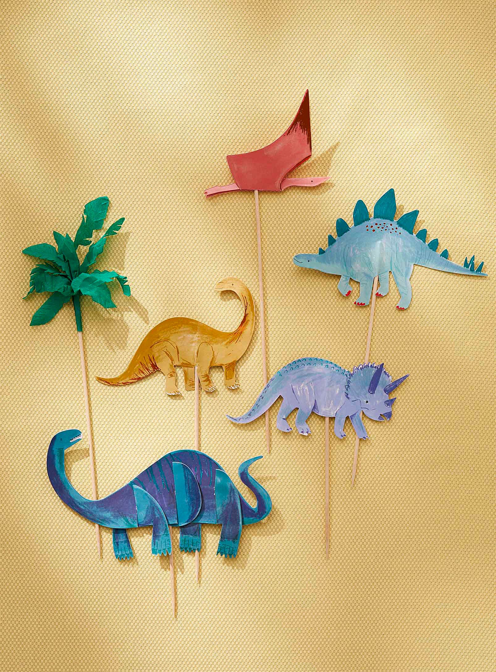 Meri Meri - Les décorations à gâteau dinosaures Ensemble de 6 pièces