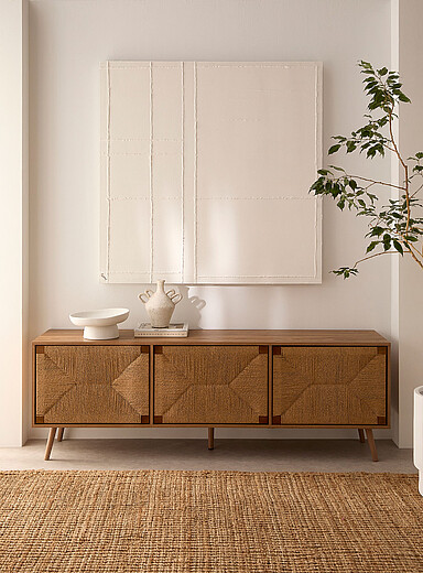 Simons Maison Sand Seagrass doors TV unit