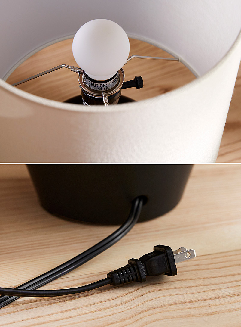 Black ceramic table lamp product image 3