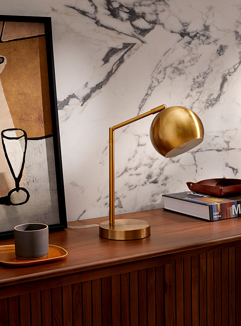 Tilting golden table lamp product image (primary)