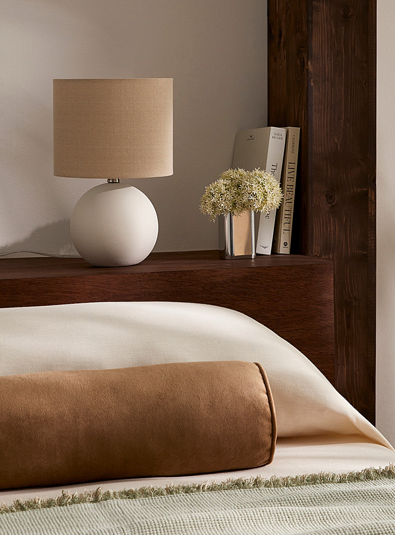 Spherical base ceramic table lamp product image (primary)