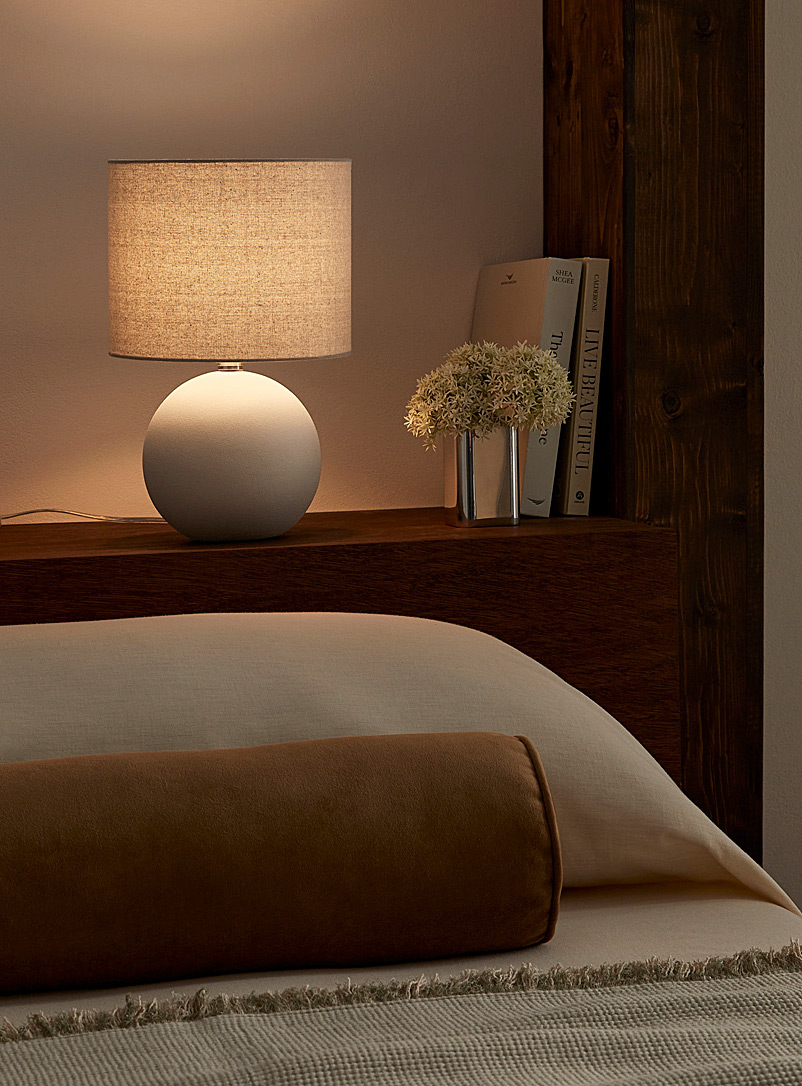 Spherical base ceramic table lamp product image 2