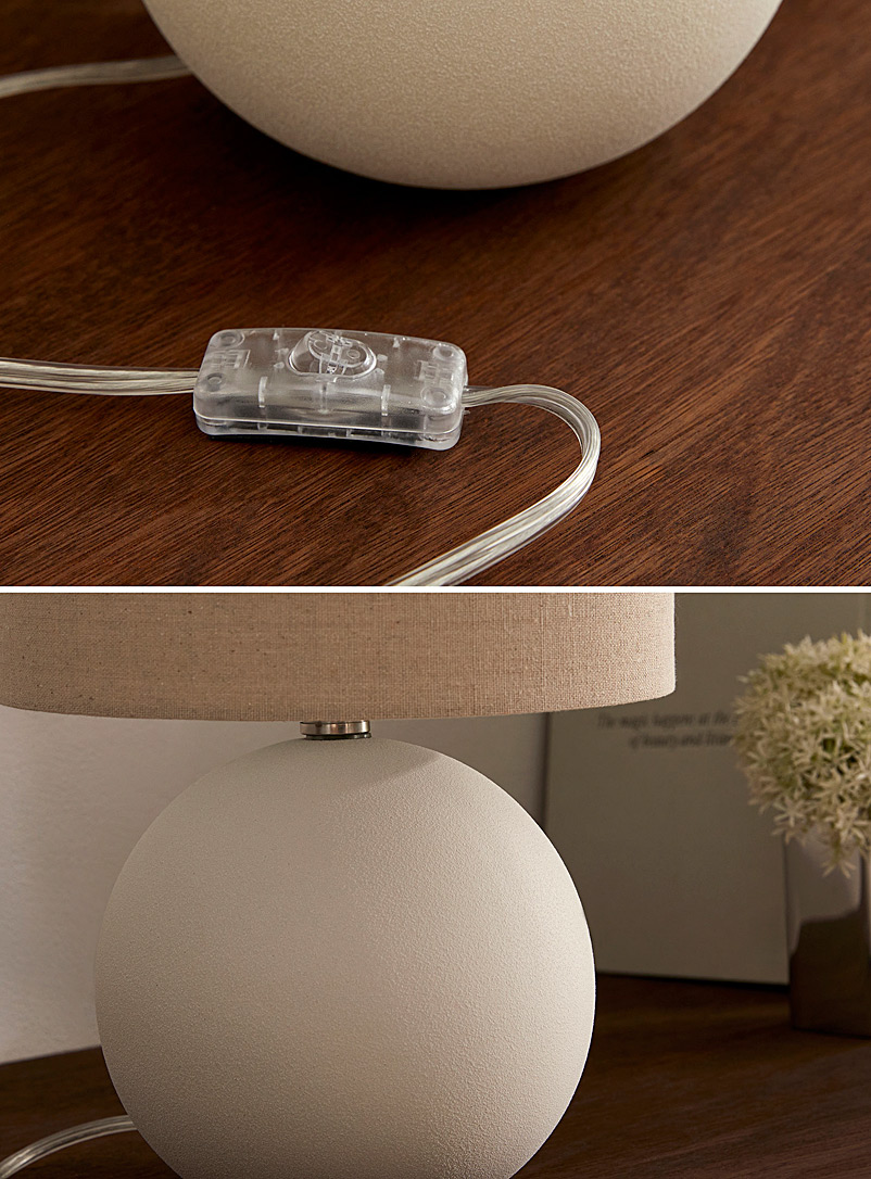 Spherical base ceramic table lamp product image 3