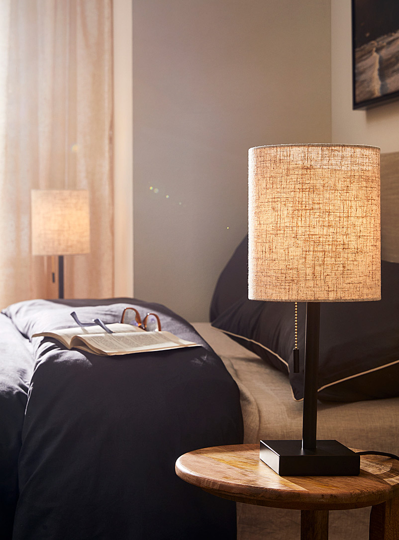 Black base minimalist table lamps Set of 2 product image (primary)