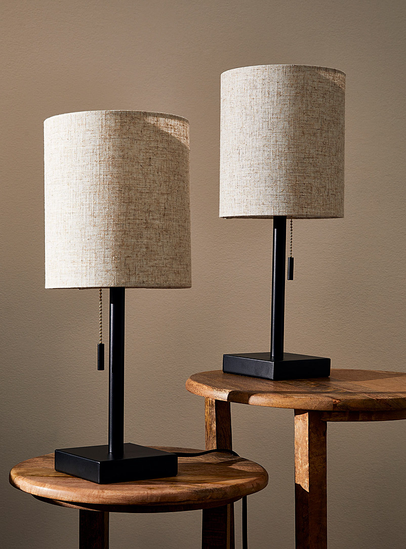 Black base minimalist table lamps Set of 2 product image 2