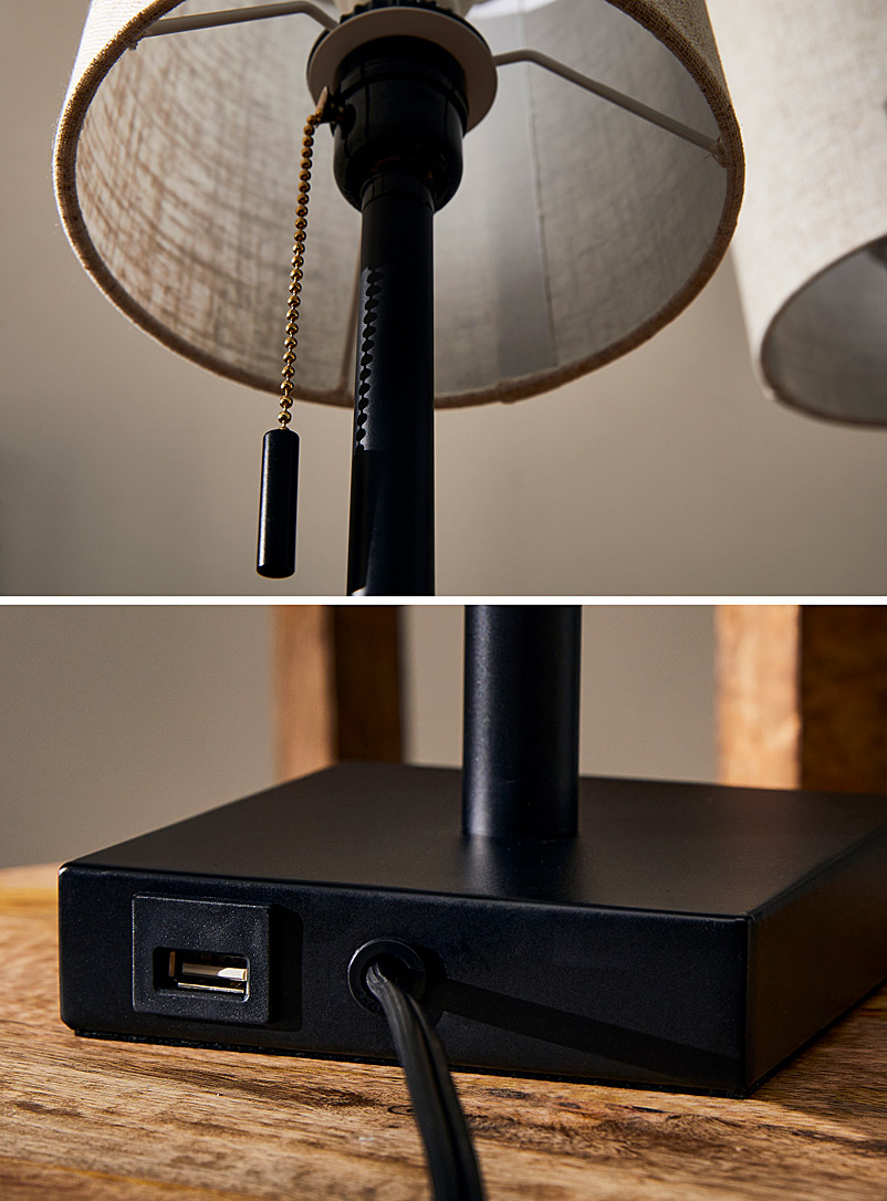 Black base minimalist table lamps Set of 2 product image 3