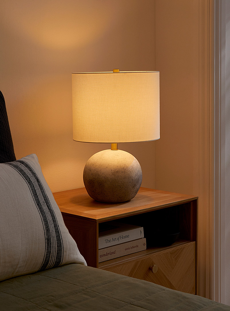 Textured concrete table lamp product image 2
