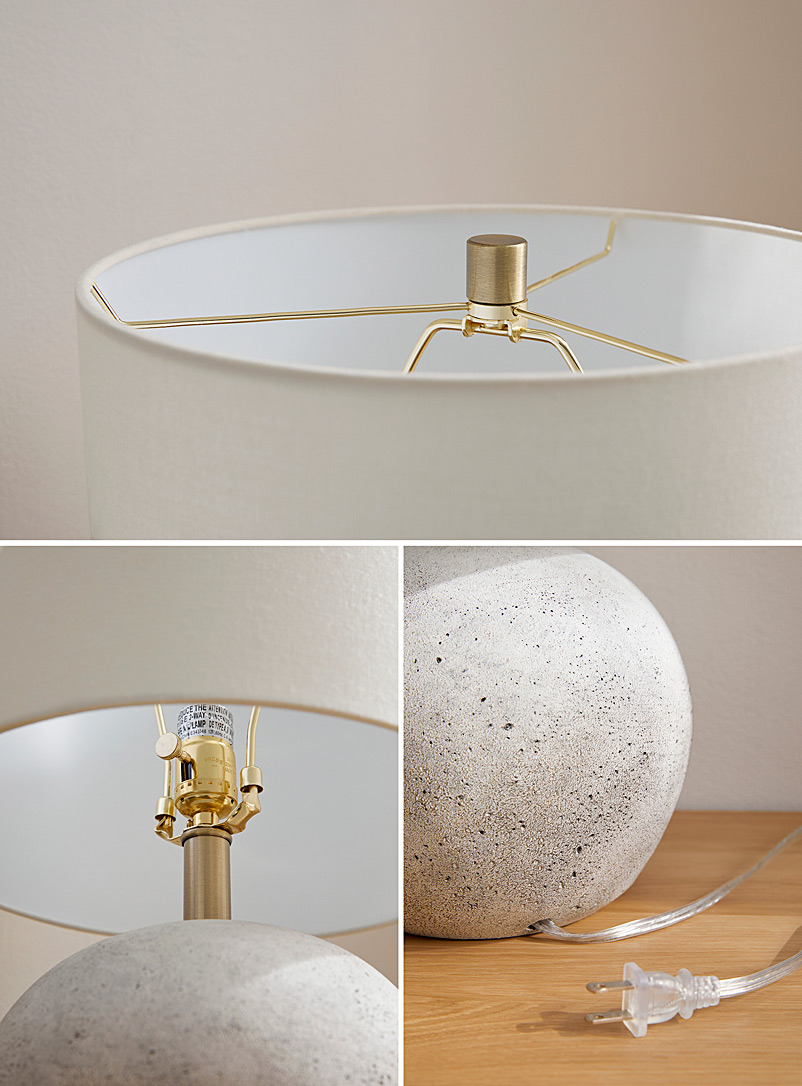 Textured concrete table lamp product image 3