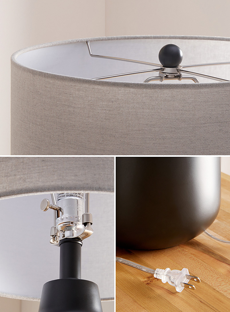 Curved concrete table lamp product image 3