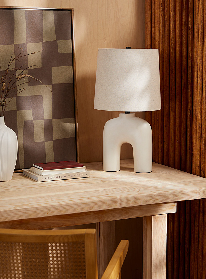 Cream Arch Table Lamp