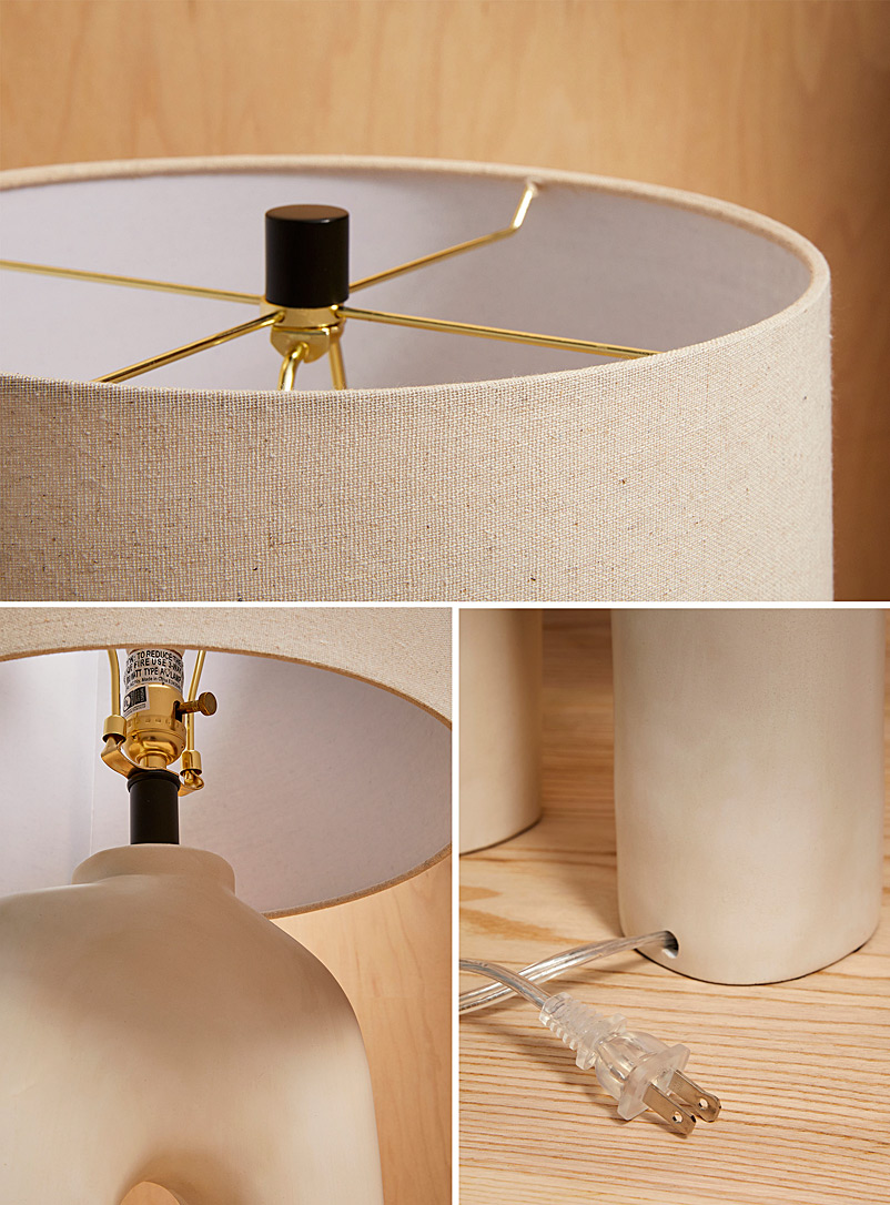 Cream arch table lamp product image 3