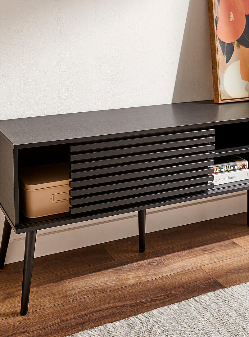 Retro-style TV stand and multimedia storage unit 72" product image 2