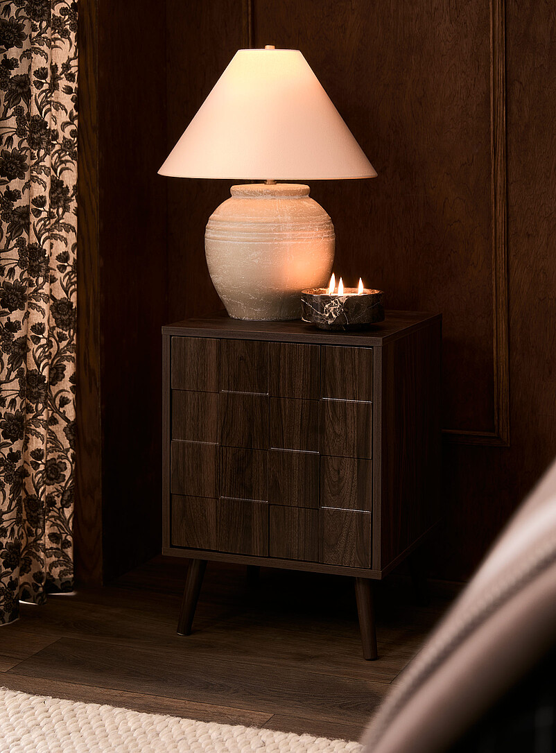 Dark walnut-finish accent table product image 3