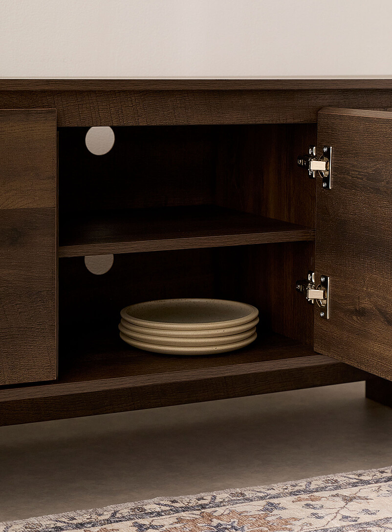 Dark brown laminate TV unit 72" product image 3