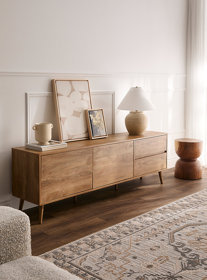 Light walnut veneer TV unit product image (primary)