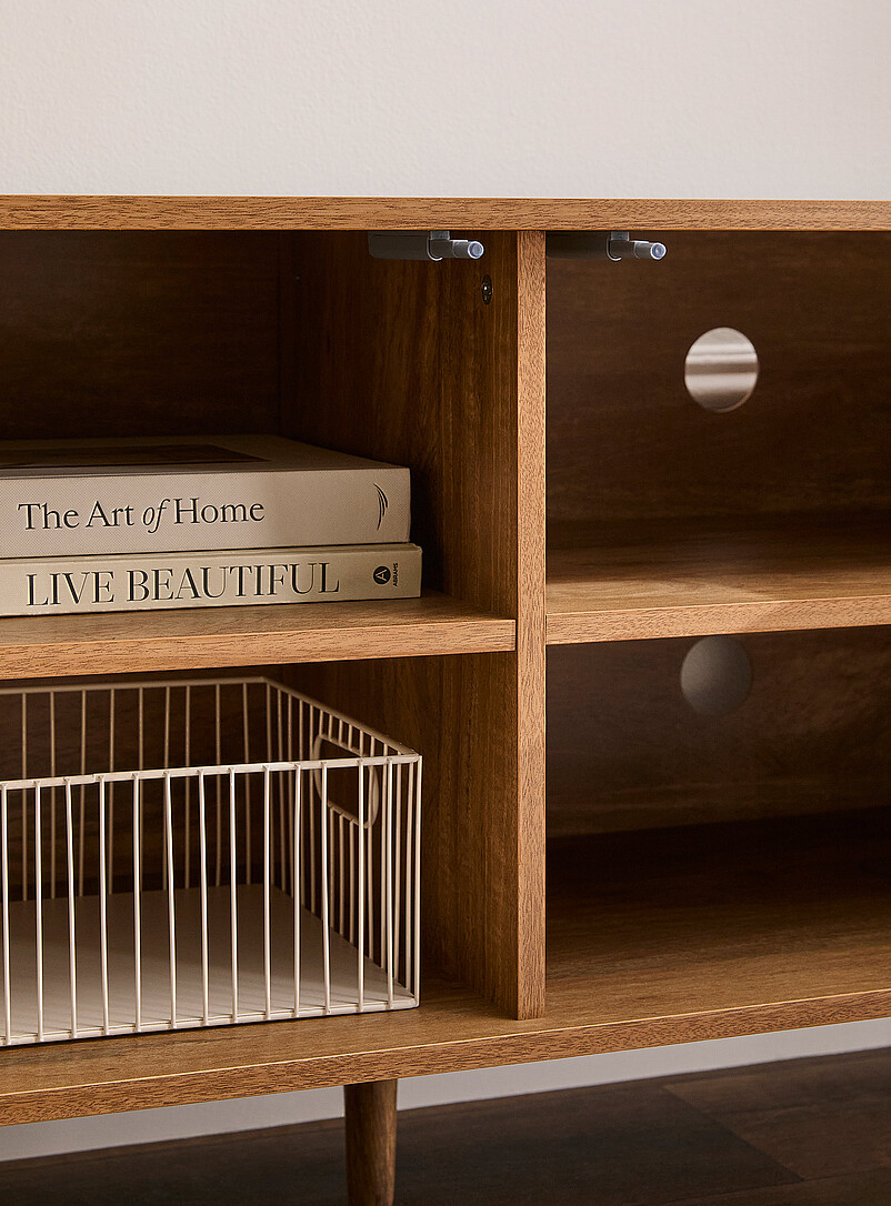 Light walnut veneer TV unit product image 2