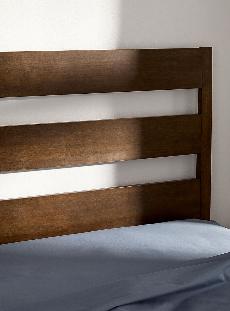 Walnut platform bed frame Queen size product image 2