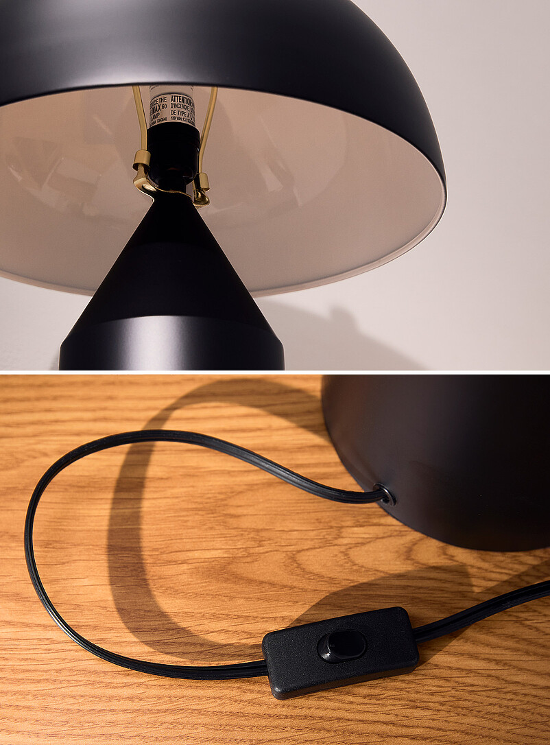 Black metal table lamp product image 3