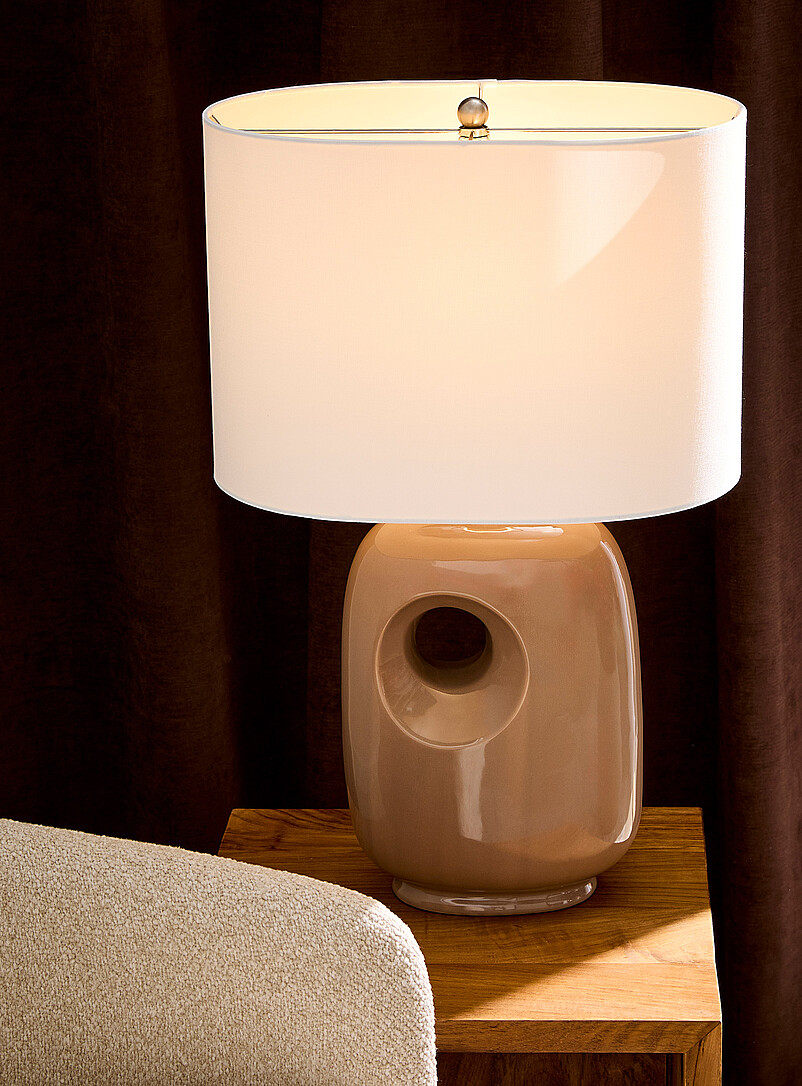 Openwork ceramic base table lamp product image 2