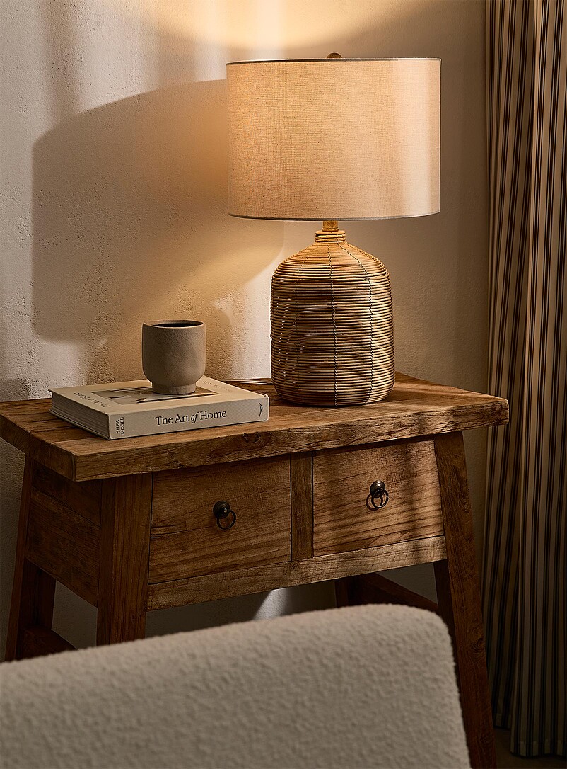 Rattan Base Table Lamp