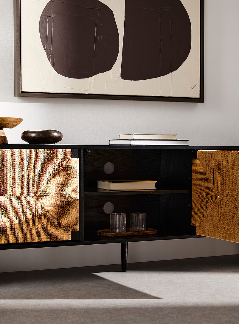 Seagrass triple-door TV unit product image 2