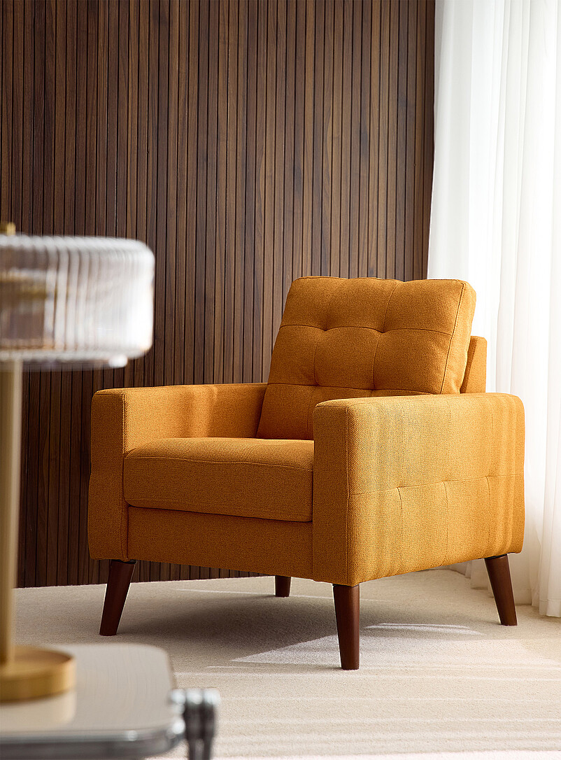 Tufted cushion accent armchair product image (primary)