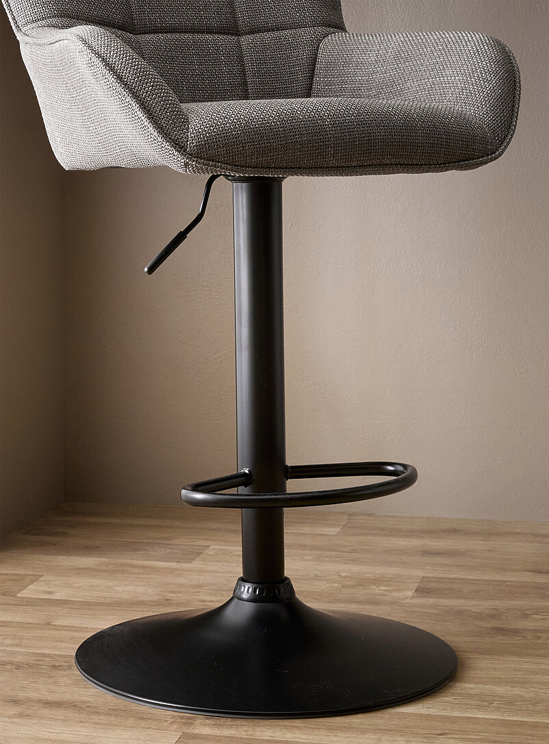 Metal and fabric swivel counter stools Set of 2 product image 2