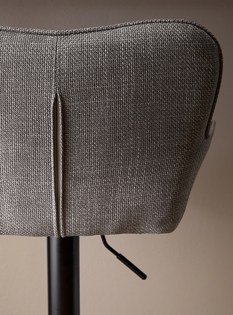 Metal and fabric swivel counter stools Set of 2 product image 3
