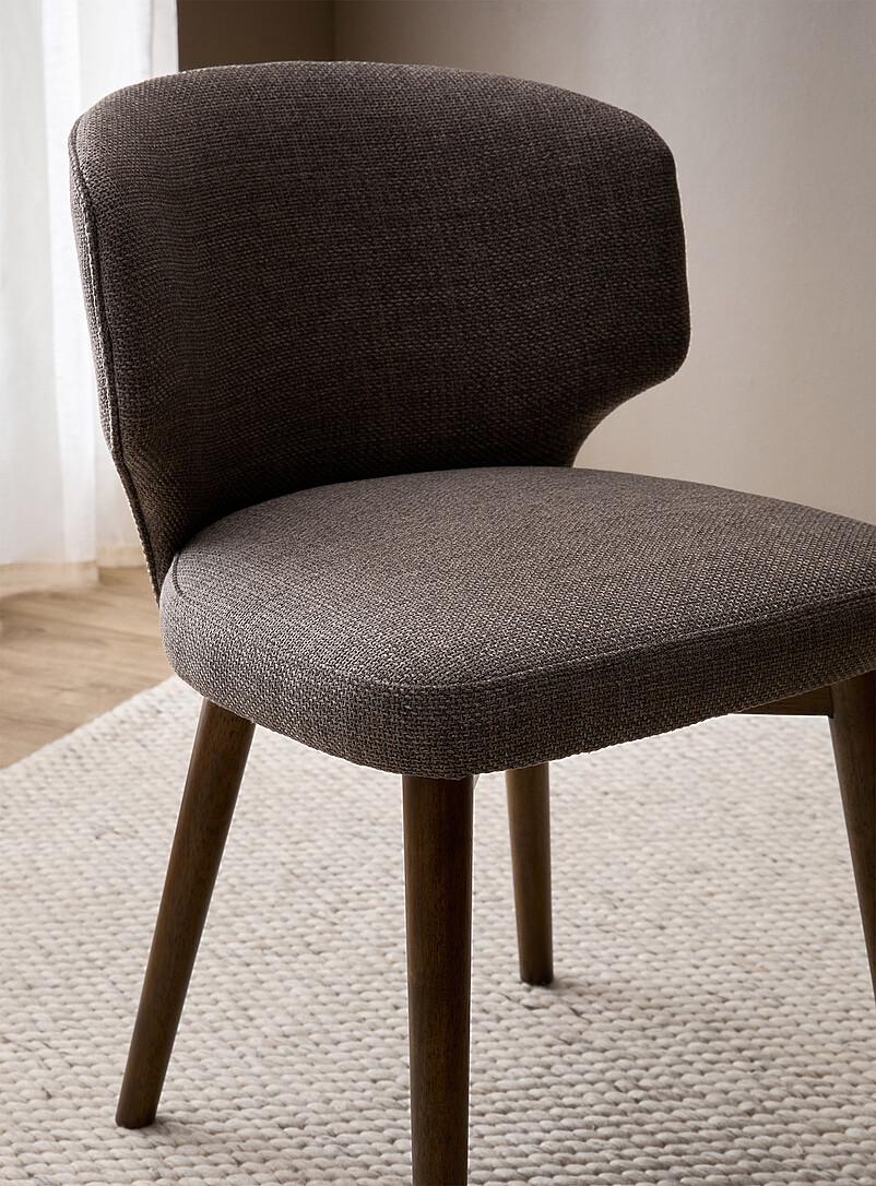 Fabric and wood dining chairs Set of 2 product image 2