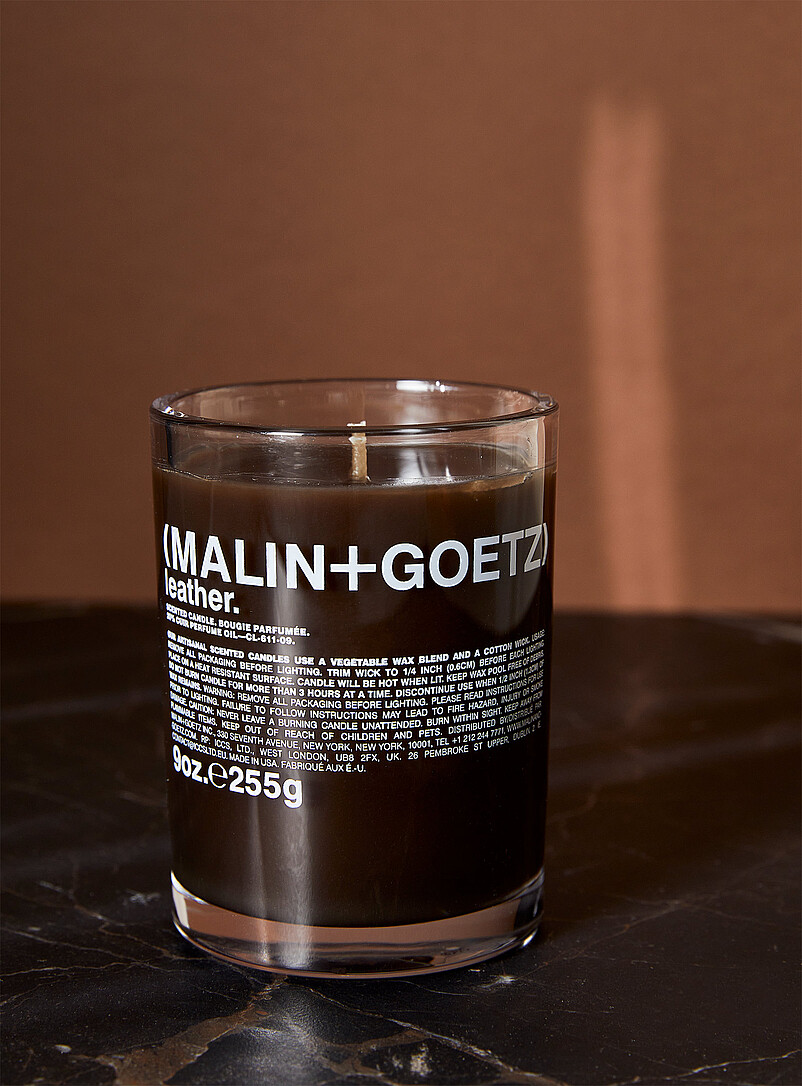 Leather scented candle product image (primary)