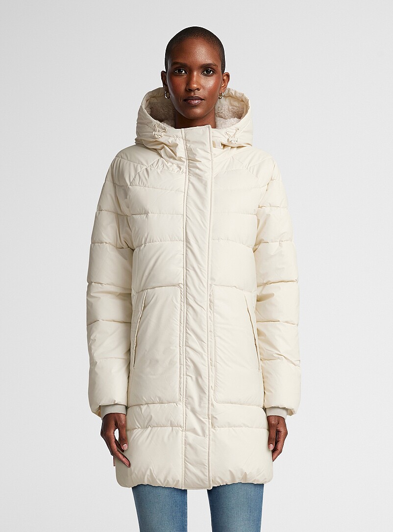 Manteau D'Hiver Matelassé Femme Khujo Aribay 6 - Longueur Genou - Col Montant - Style Urbain Sportif - 11
