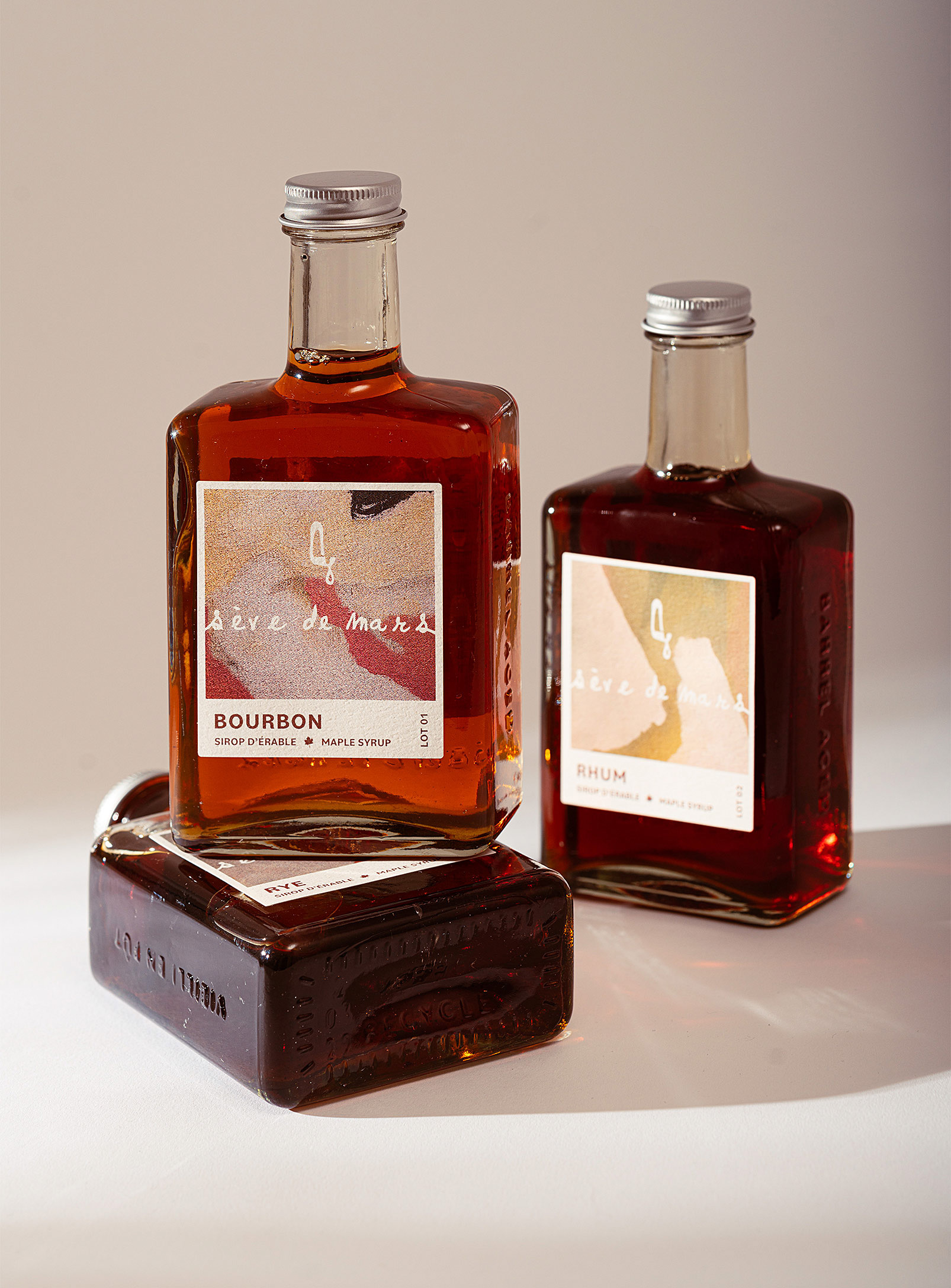 Sève de Mars - Barrel-aged maple syrup discovery box Set of 3 bottles