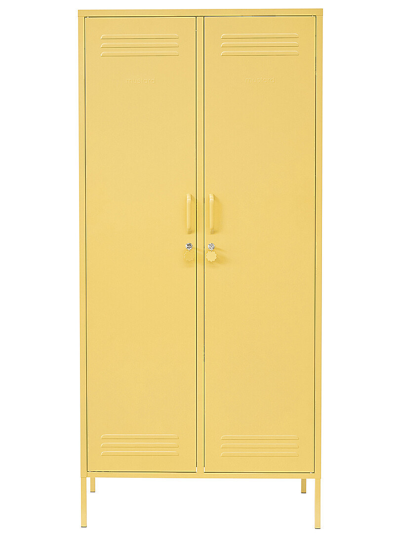 Mustard Blush The Twinny metallic storage cabinet