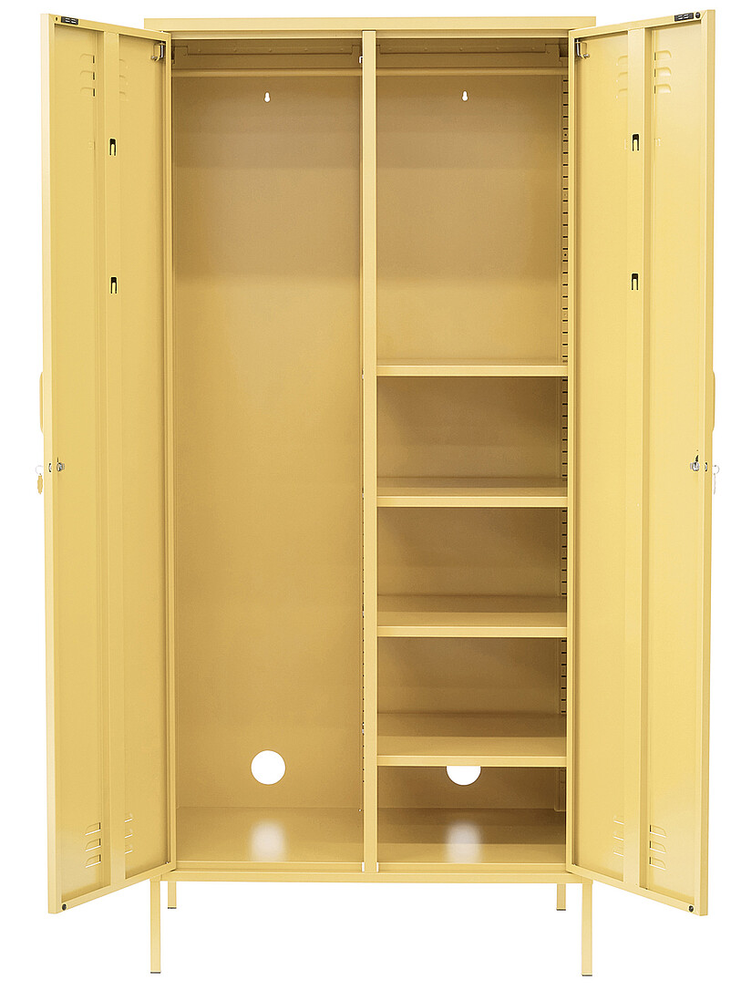 Mustard Blush The Twinny metallic storage cabinet