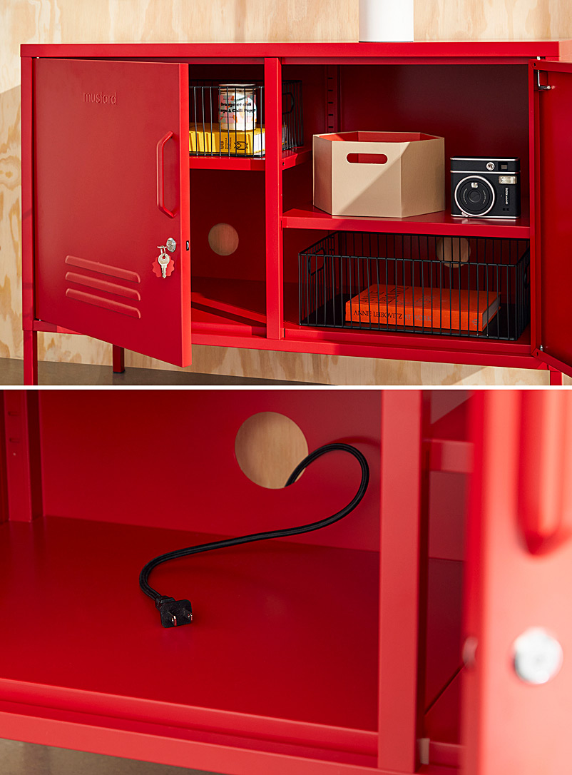 Mustard Butter The Lowdown metallic storage cabinet