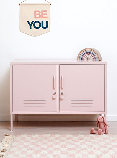 The Lowdown metallic storage cabinet