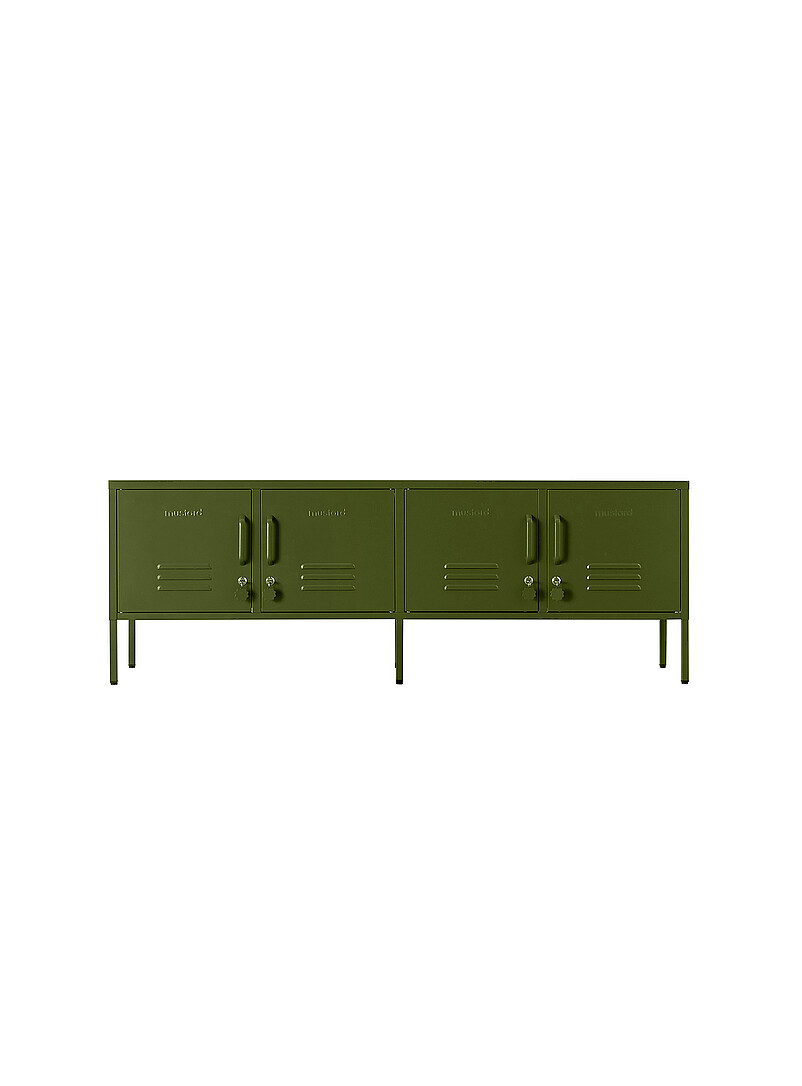 Mustard Chalk The Standard storage units metallic TV unit