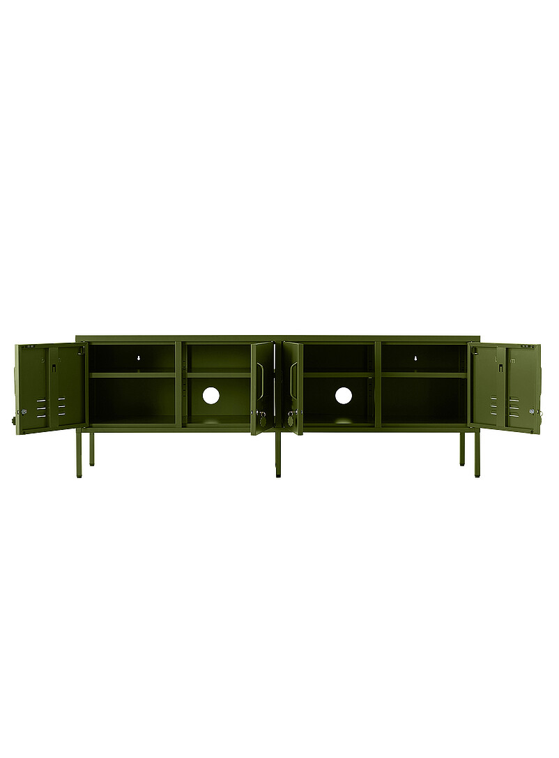 Mustard Chalk The Standard storage units metallic TV unit