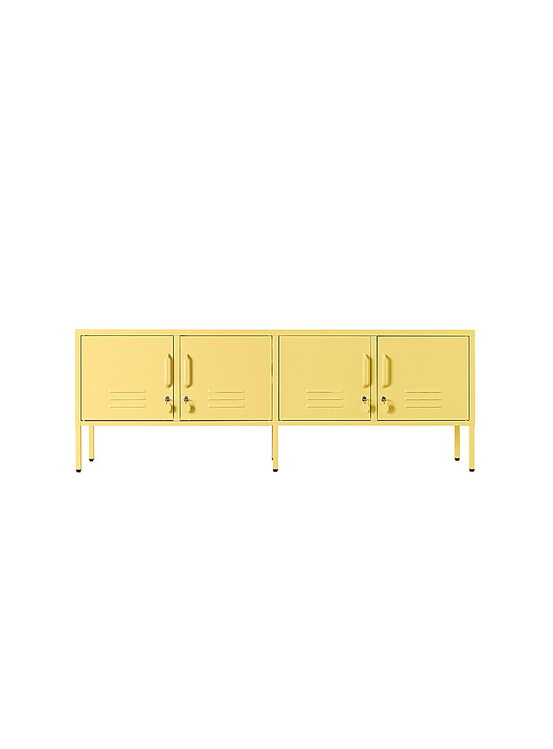 Mustard Chalk The Standard storage units metallic TV unit
