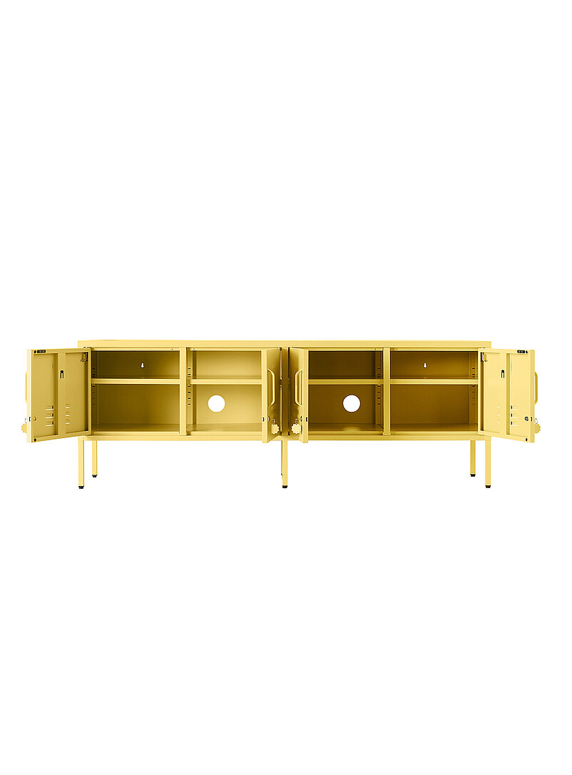Mustard Chalk The Standard storage units metallic TV unit