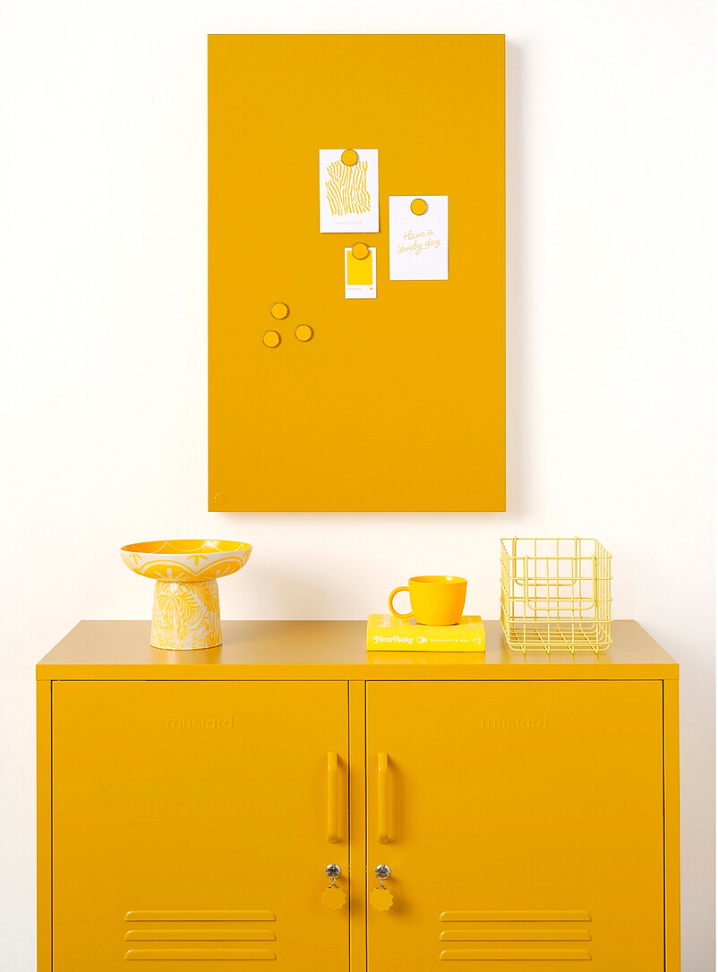 Mustard: Le tableau magn&eacute;tique color&eacute; The Storyboard Vert pistache - Menthe