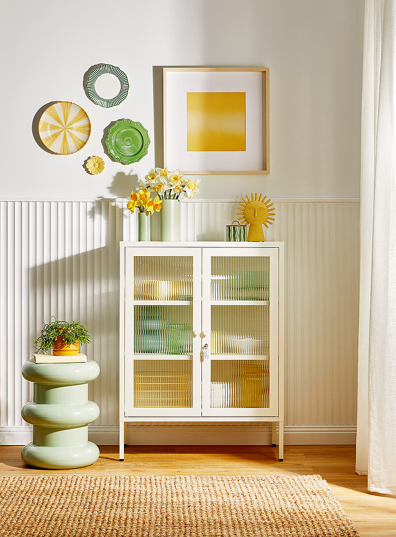 The Mixer Glass Door Metallic Sideboard