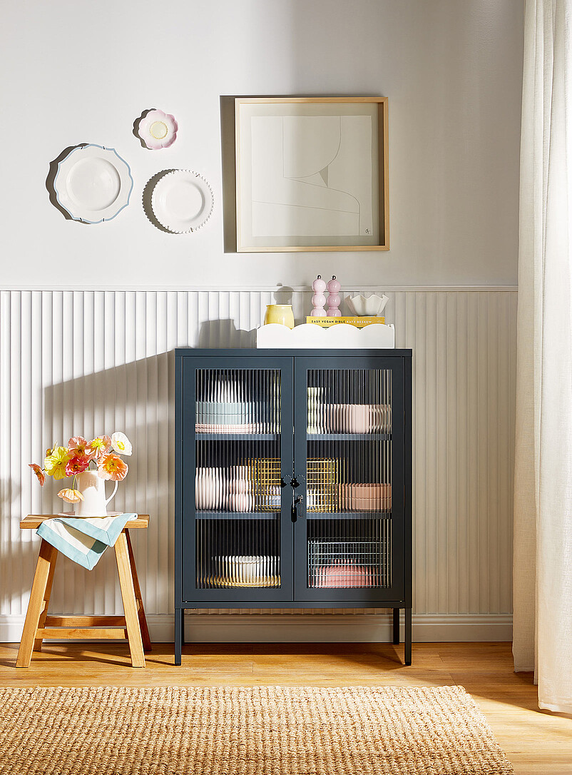 The Mixer glass door metallic sideboard product image (primary)